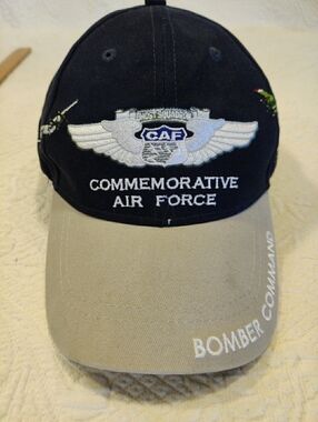 Commemorative Air Force Bomber Command Baseball Cap Hat Blue Gray OS Strapback